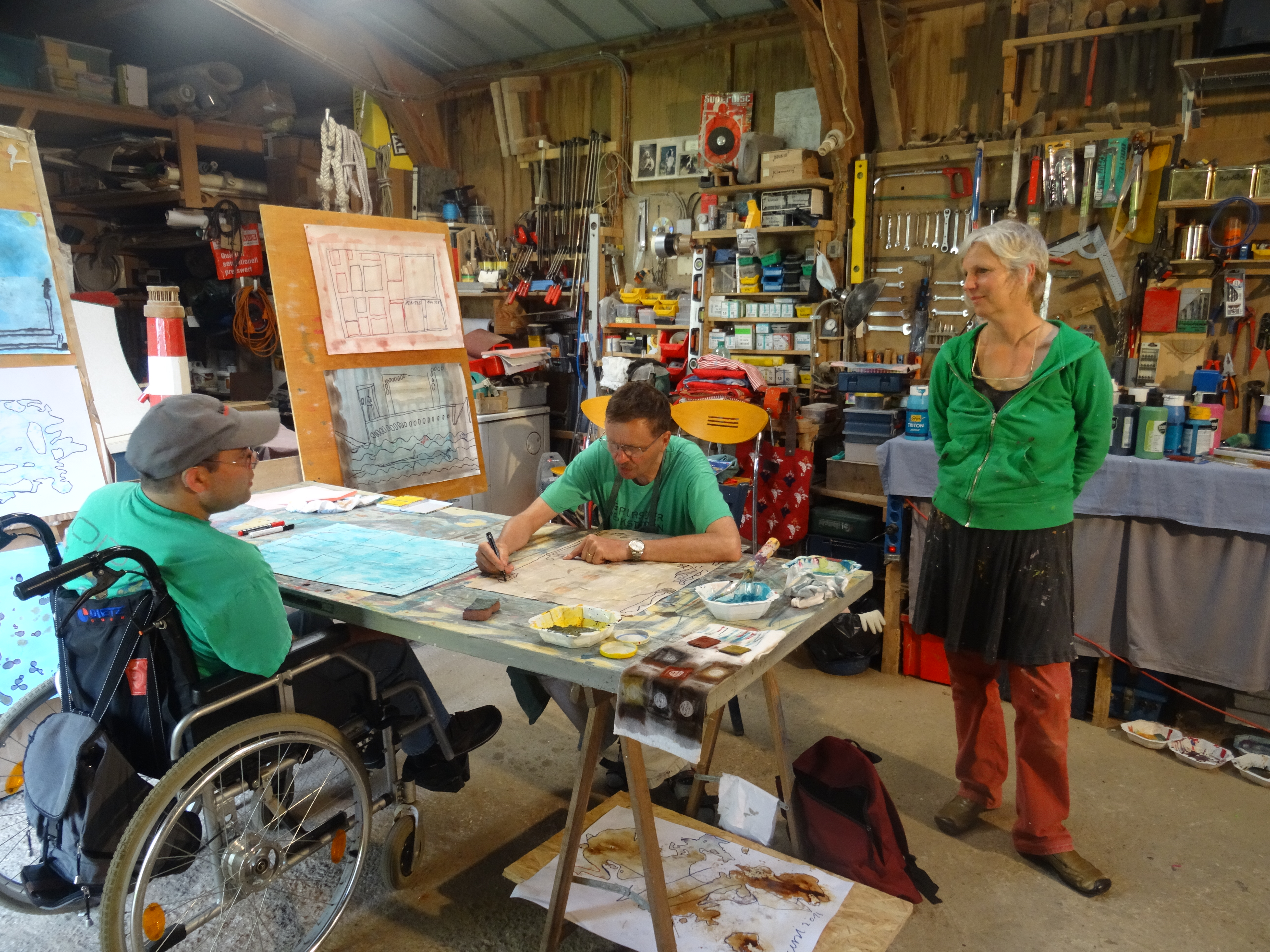 Malen im Atelier